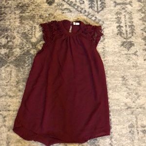 Cute embroidered sleeveless top